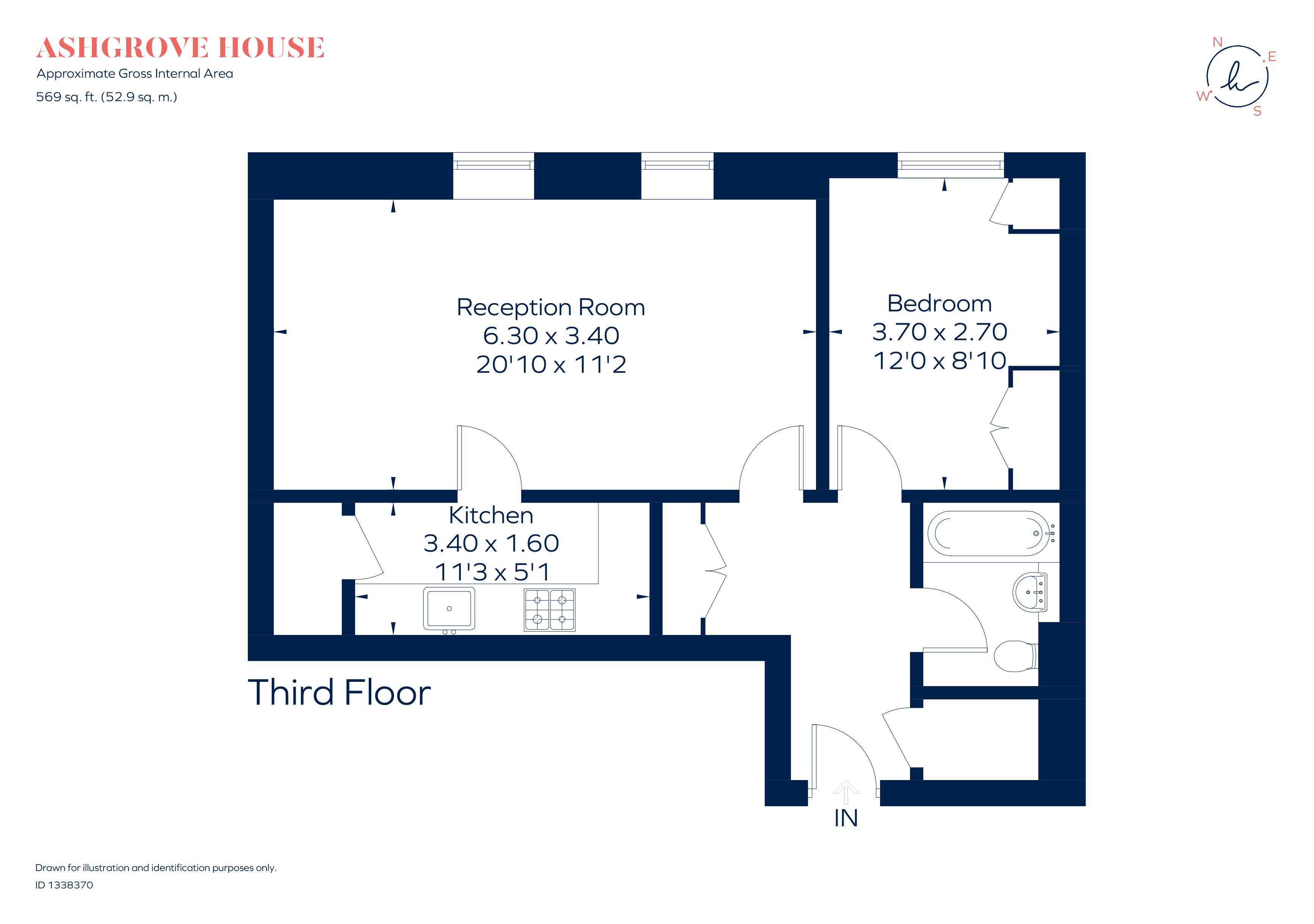 Flat 12, Ashgrove House, 28, Lindsay Square, London floorplan