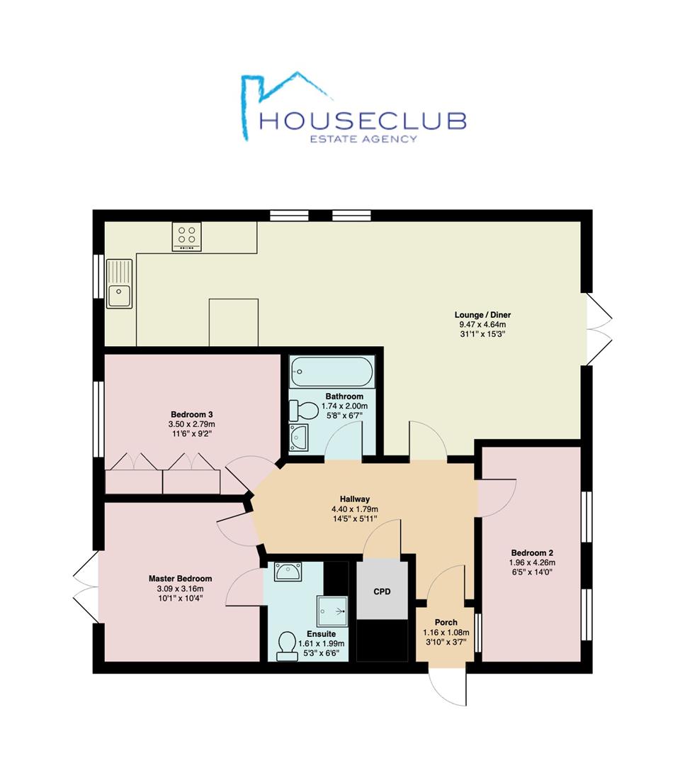 6, The Colonnade, Lancaster floorplan