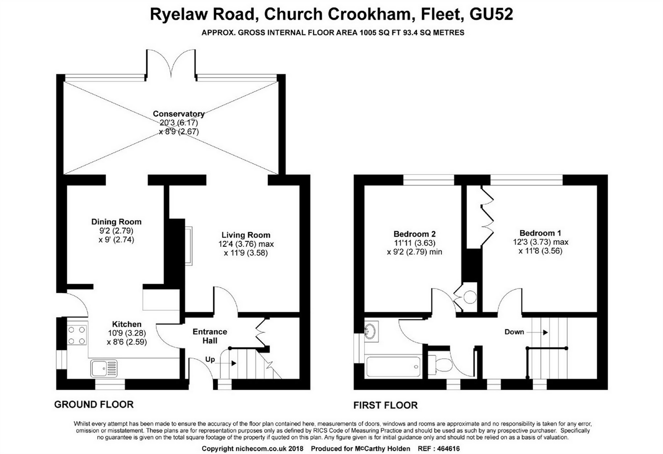 2 Bedrooms Semi-detached house for sale in Ryelaw Road, Church Crookham, Fleet GU52