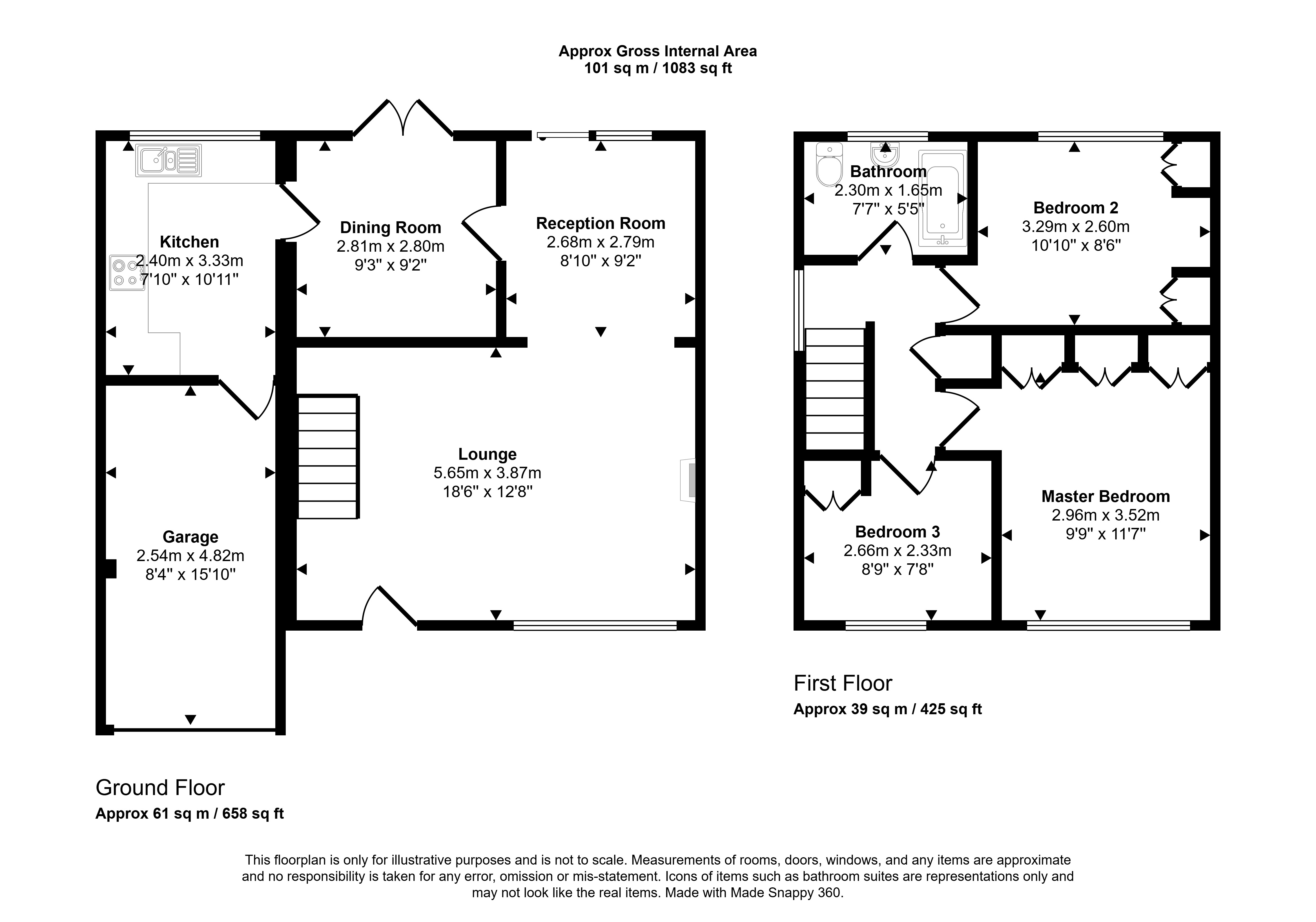 1, Kirton Way, Cramlington floorplan