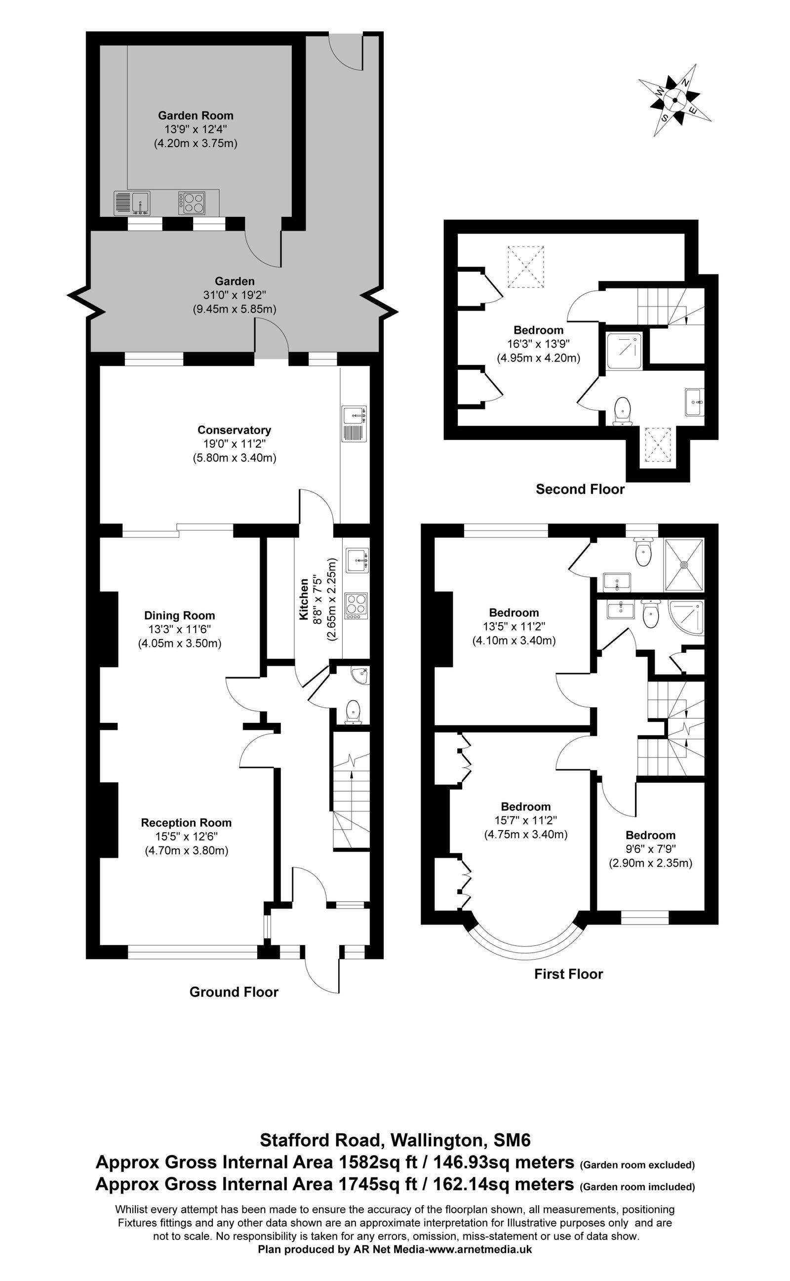 268, Stafford Road, Wallington floorplan