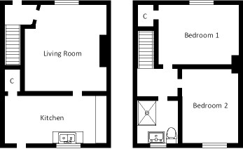 2 Bedrooms Terraced house for sale in 3 Linfern Road, Dailly KA26