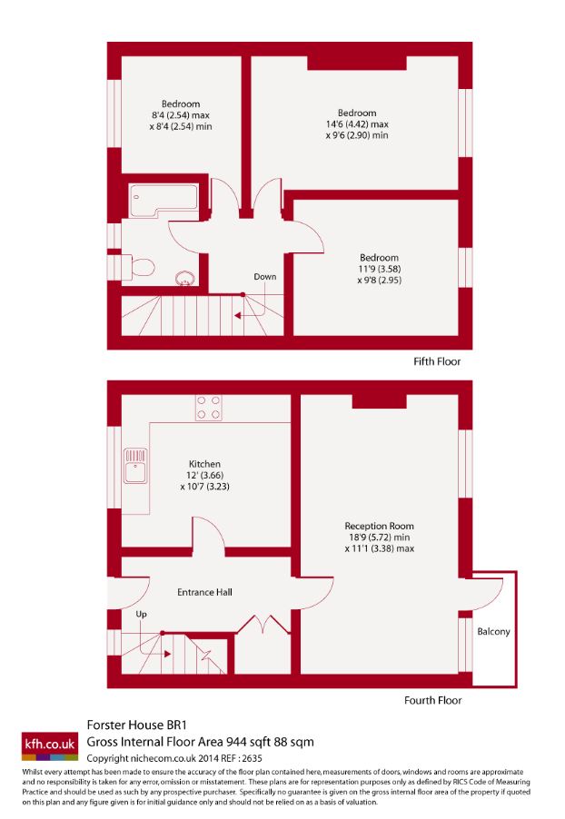 52 Forster House,, Whitefoot Lane, Kent floorplan