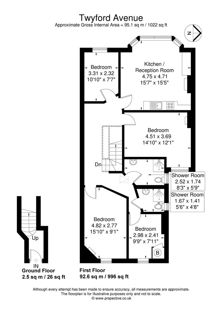 First Floor, 4, Twyford Avenue, London floorplan