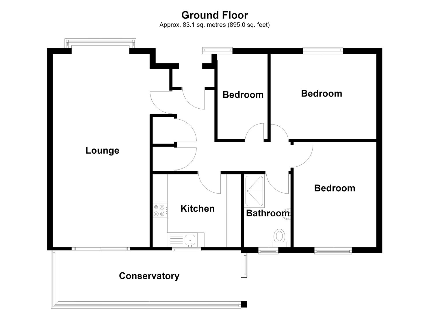 1, Hampton Fields, Oswestry floorplan