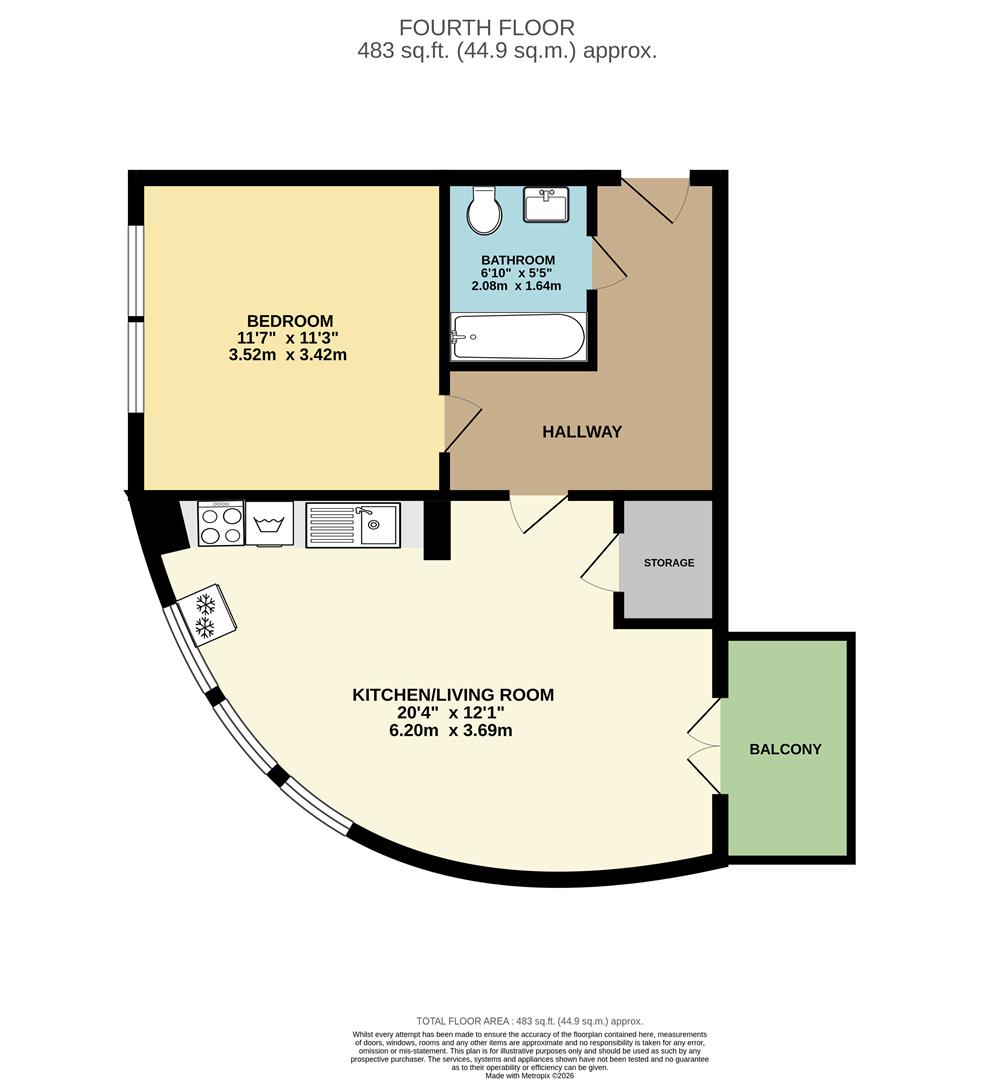 Flat 15, 1, Martin Court, Hastings floorplan
