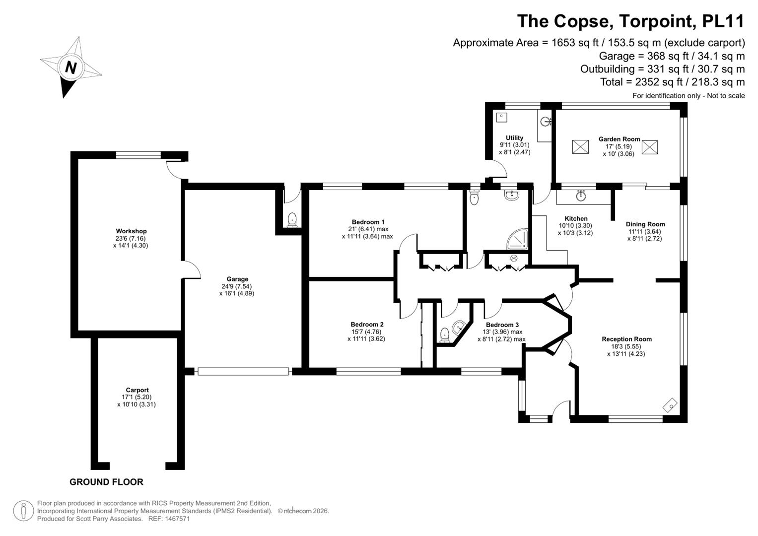 The Copse, Near Sheviock, Torpoint floorplan