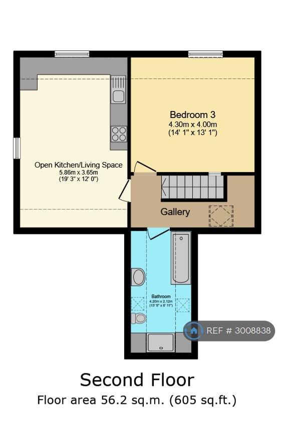 Flat   Victoria Parade, AshtonOnRibble, Preston floorplan
