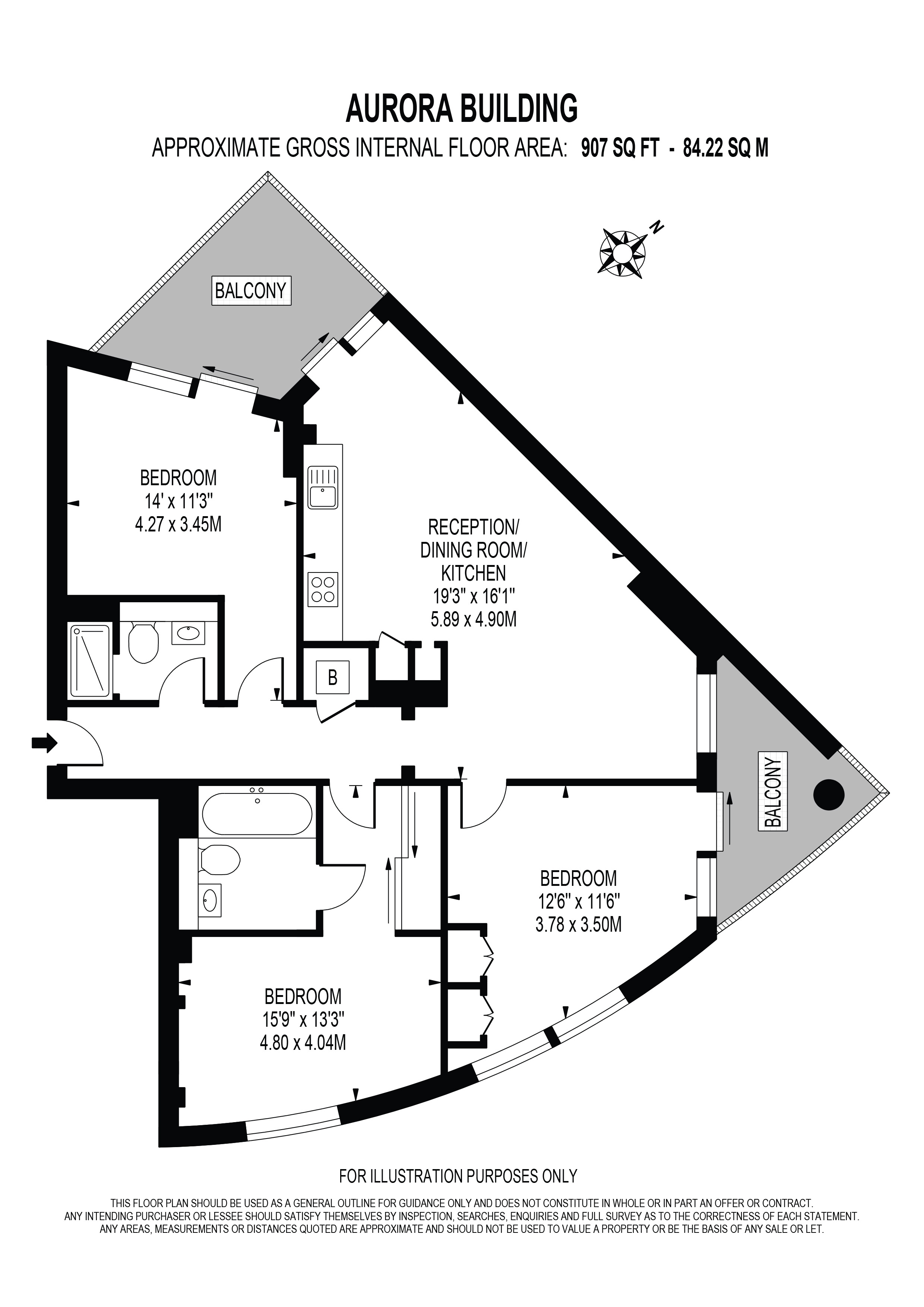Flat 12 Aurora Building 164, Blackwall Way, London floorplan