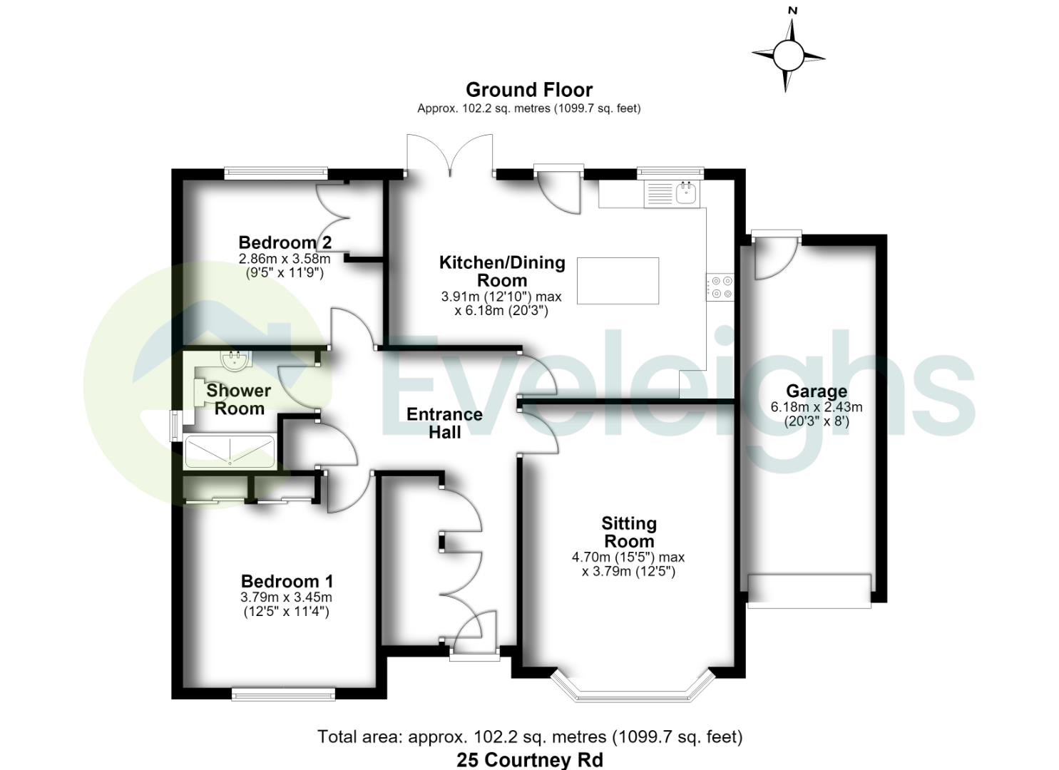 25, Courtenay Road, Bristol floorplan