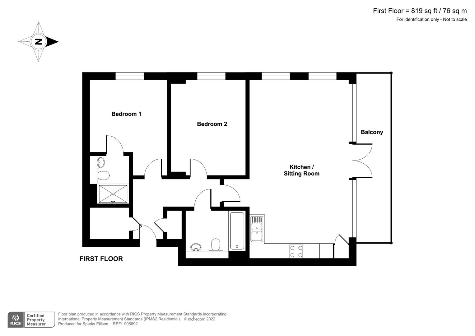 43, Granada House, Southampton floorplan