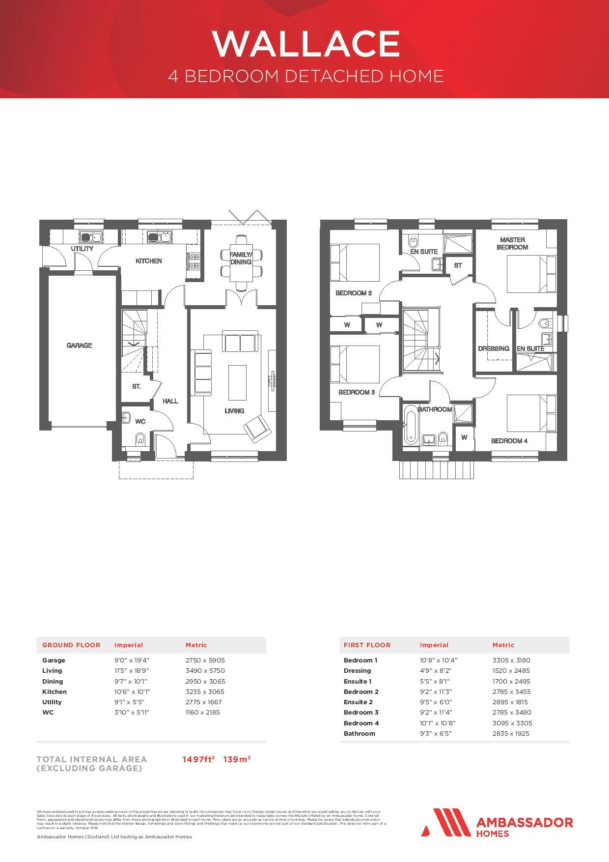 4 Bedrooms Detached house for sale in The Wallace, Plot 35, Millburn Gardens, Clackmannan FK10