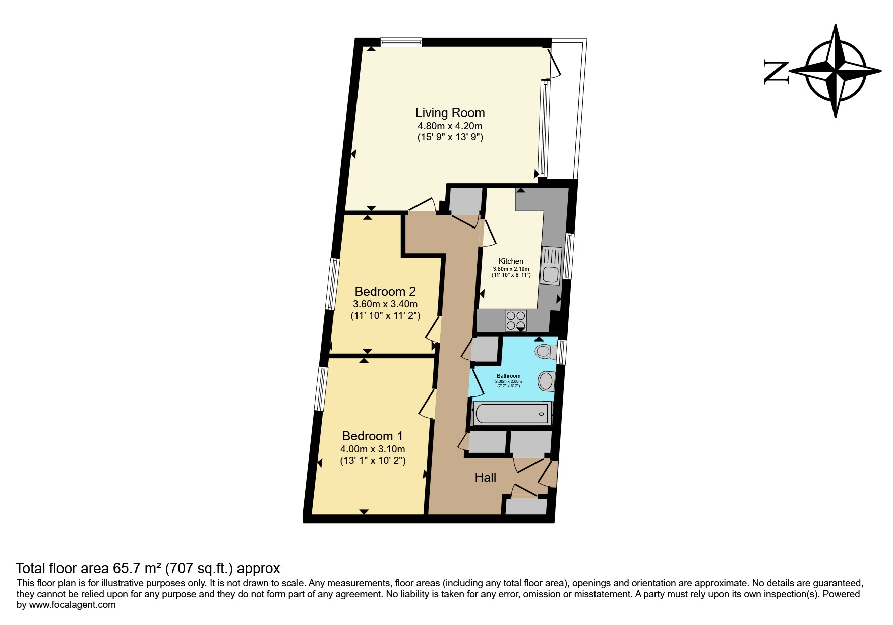 Flat 30, Twelve Acre House, Grantham Road, London floorplan