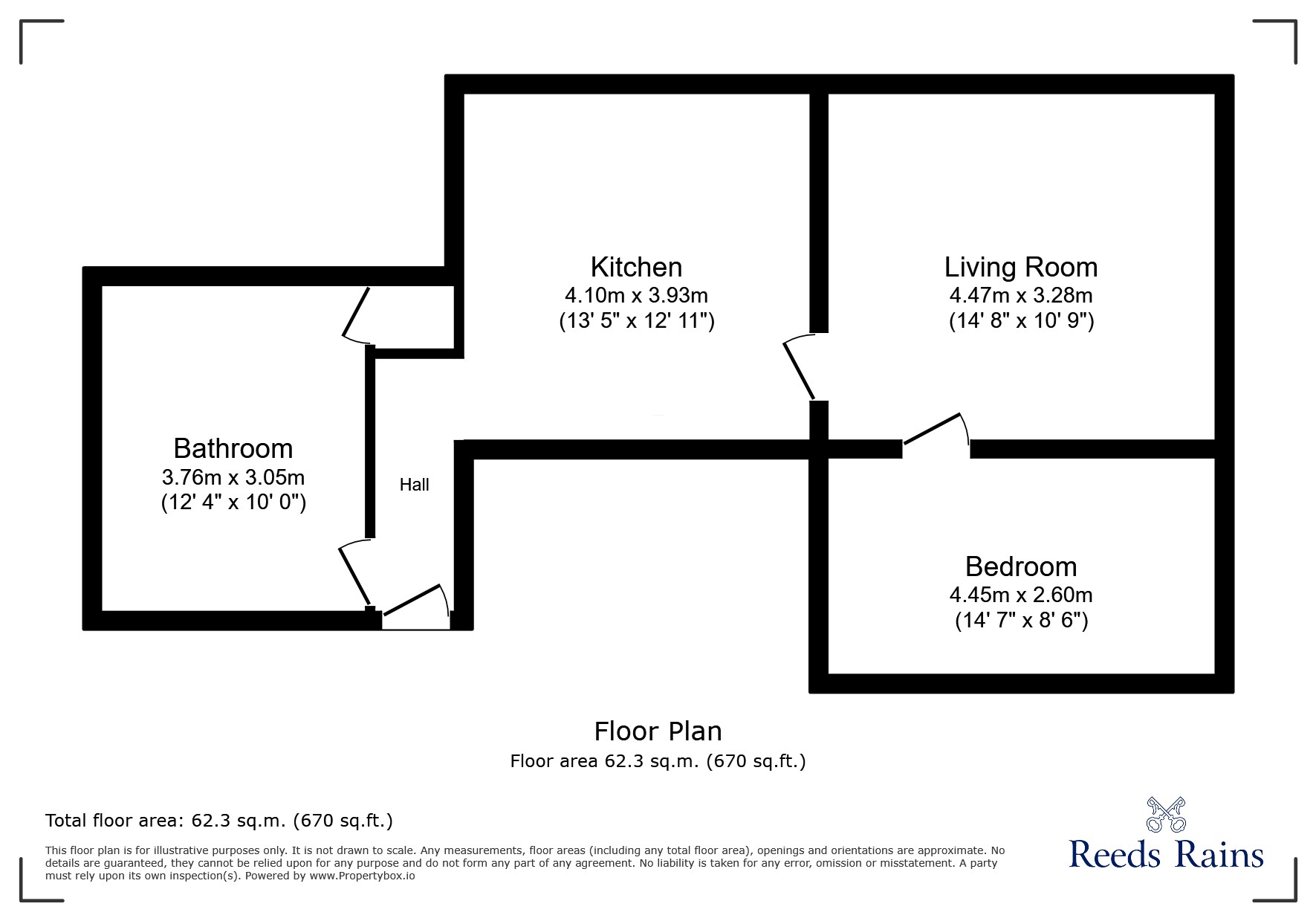 Flat 1, 183, Newcastle Street, Staffordshire floorplan