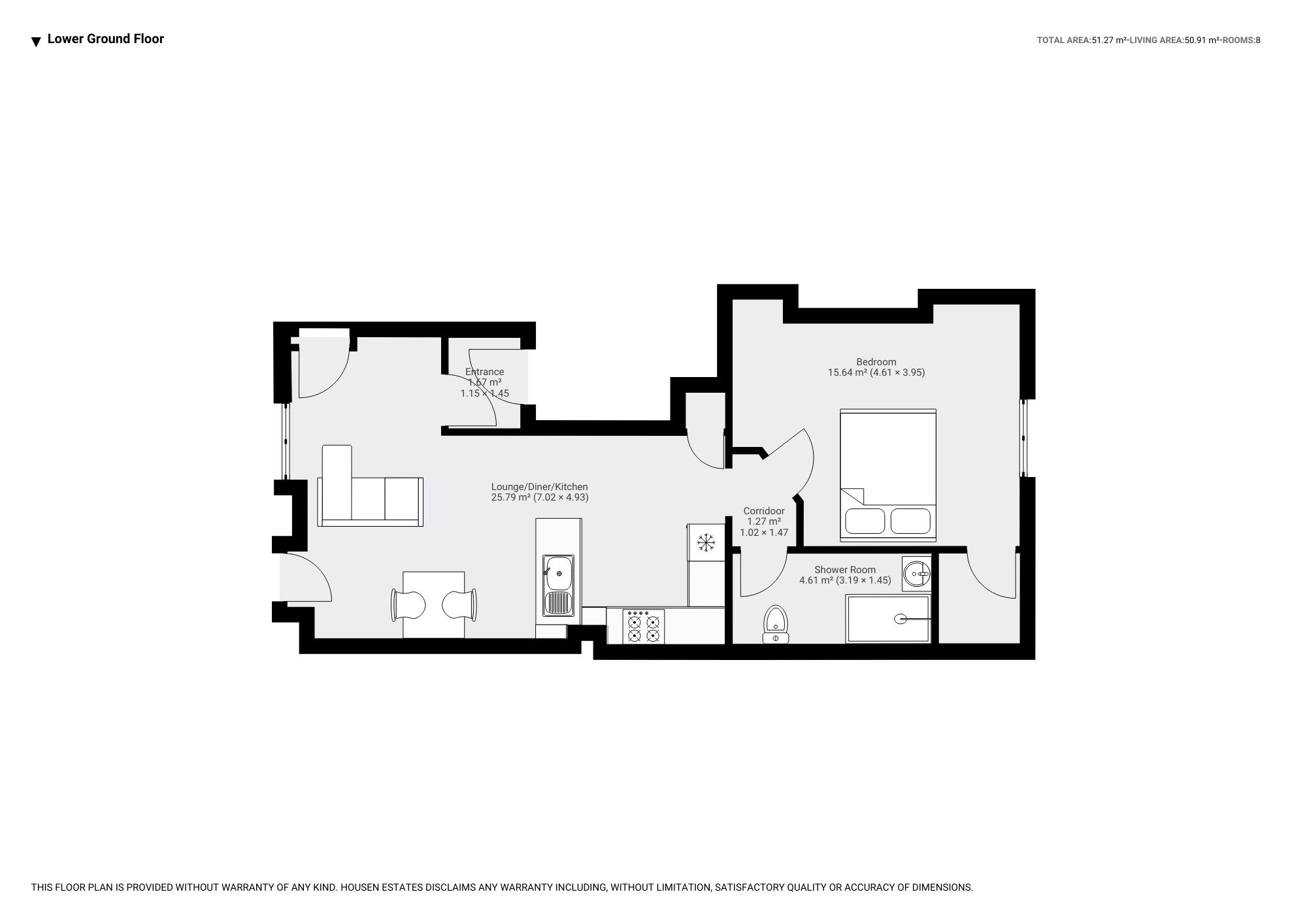 Flat 1, 63-64 Magdalen Street, Exeter floorplan