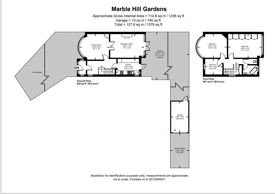 3, Marble Hill Gardens, St Margarets floorplan
