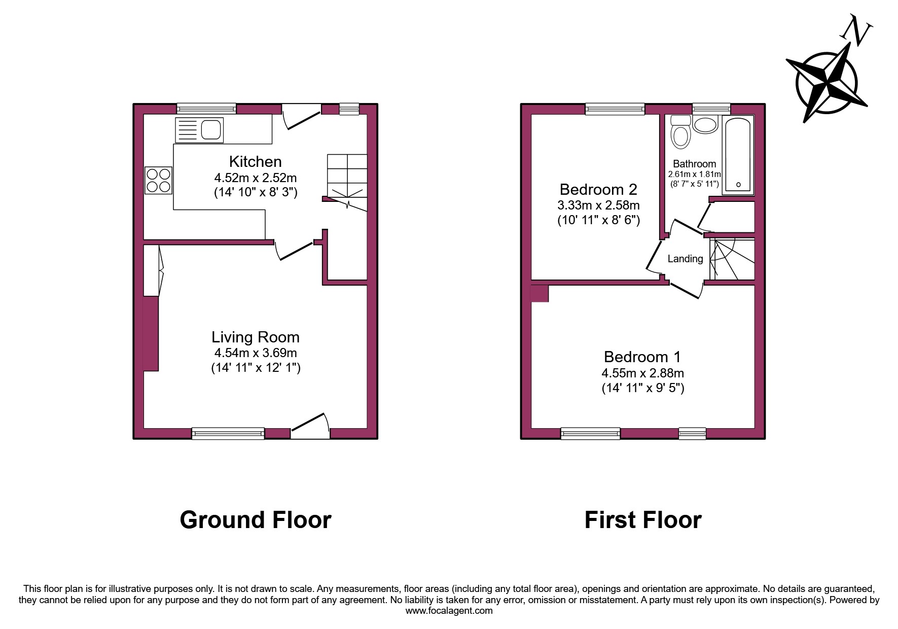 22, Queens Road, Bingley floorplan