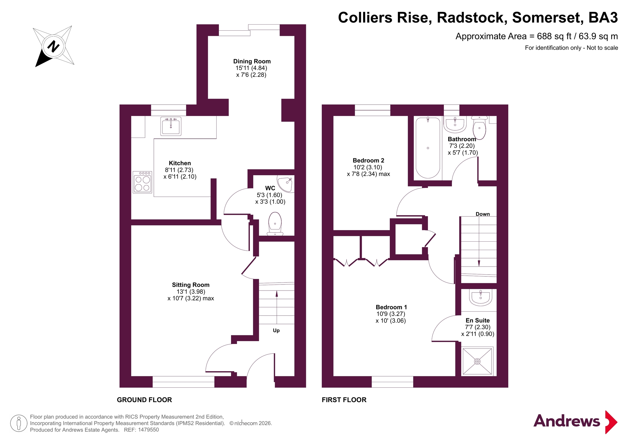 3, Colliers Rise, Somerset floorplan