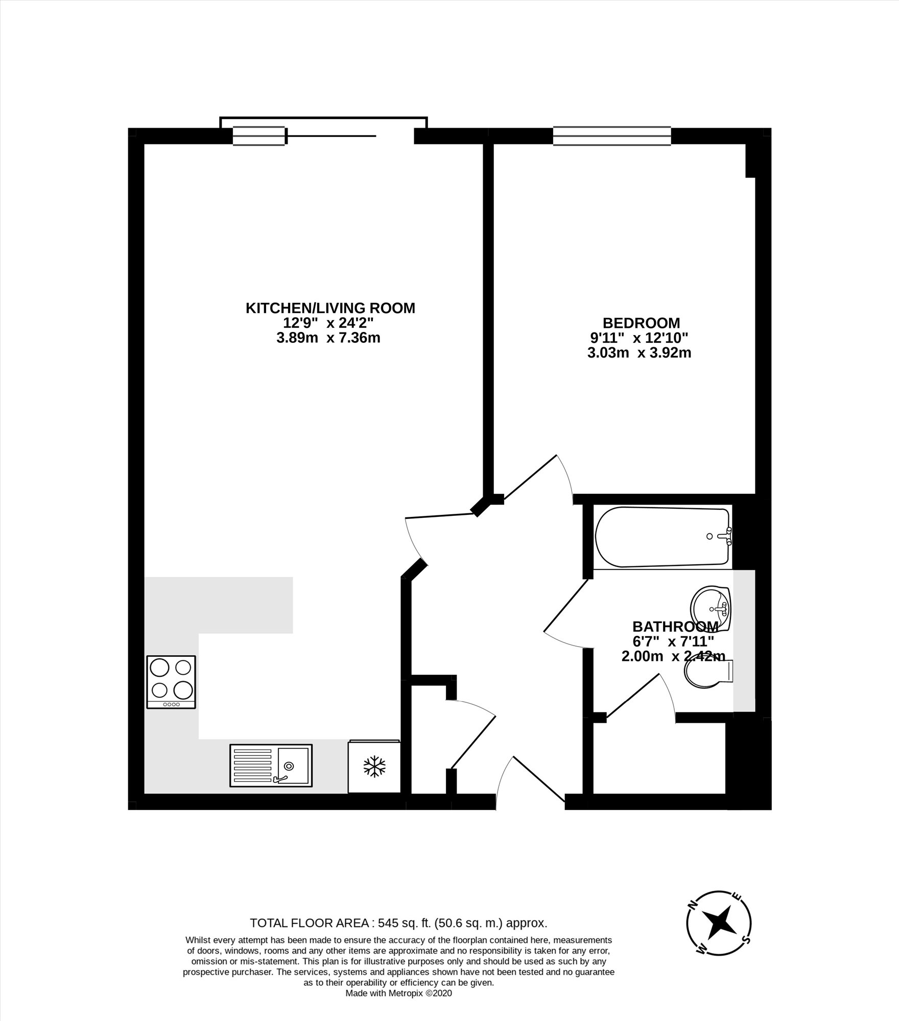 Flat 36, Horse Shoe Court, 11, Brewhouse Yard, London floorplan
