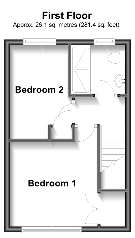 Bridger Way, Crowborough, East Sussex TN6, 2 bedroom terraced house for