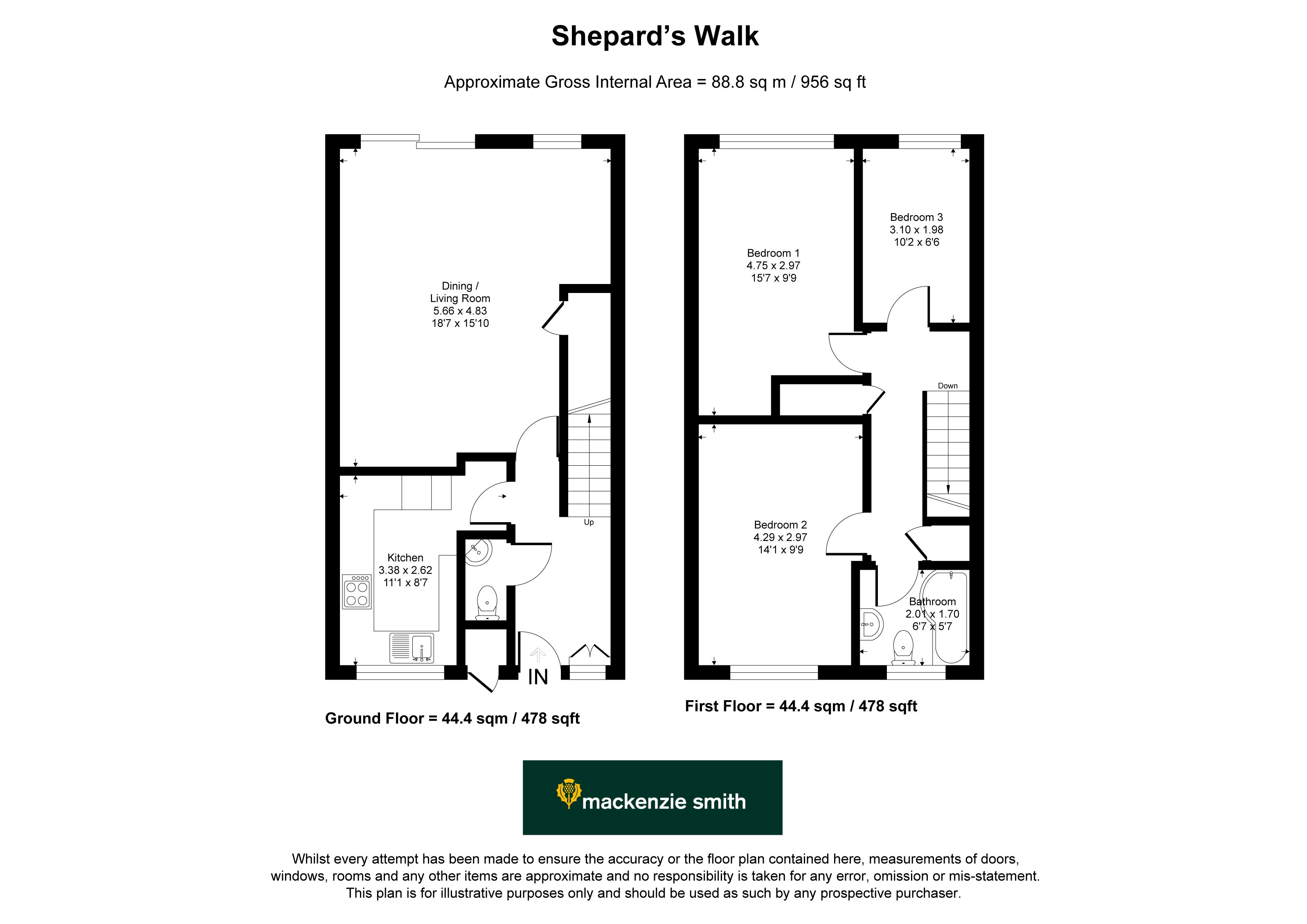 59, Shepherds Walk, Farnborough floorplan