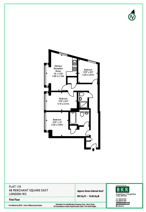 110, Merchant Square, London floorplan