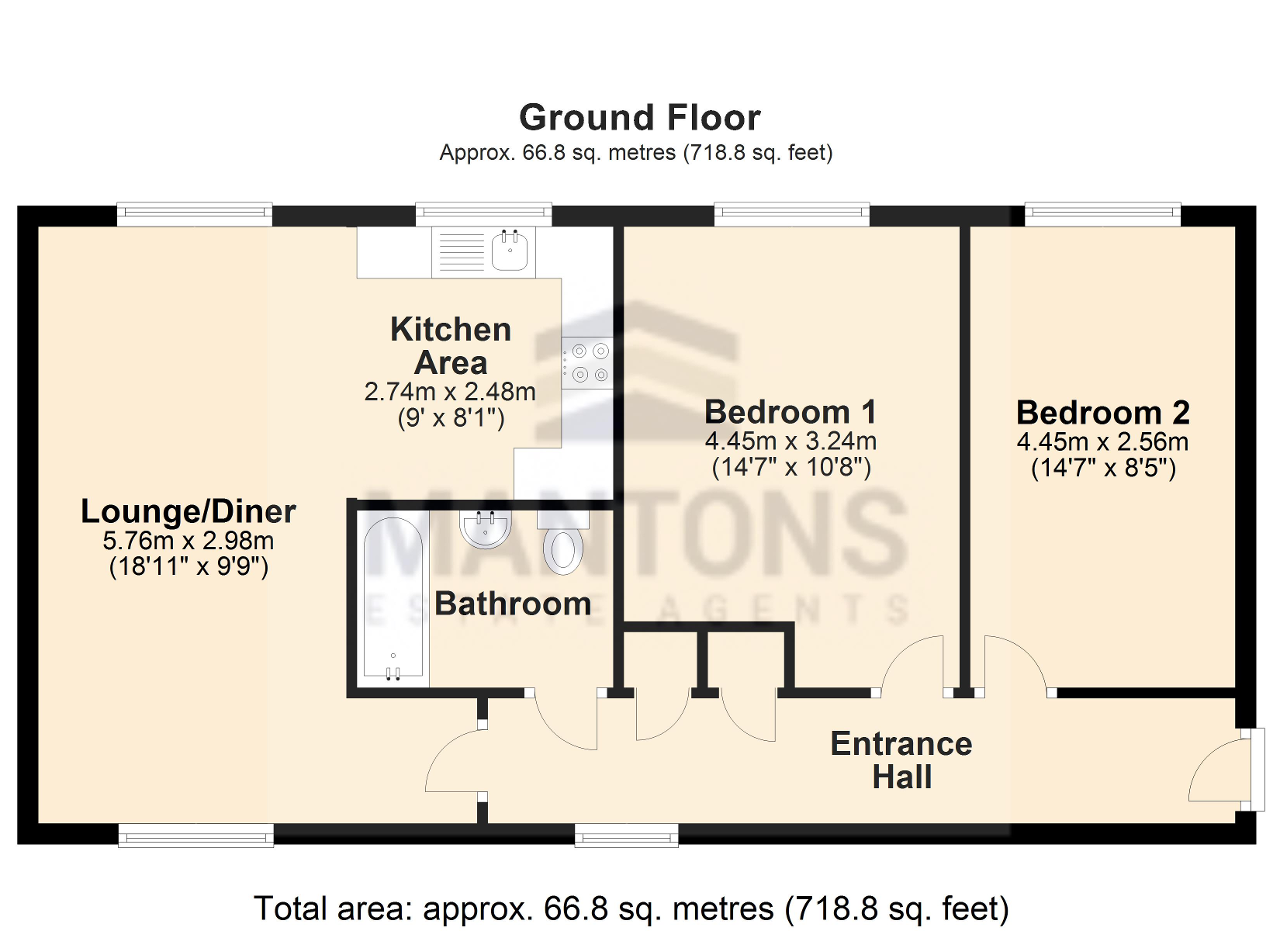 2 Bedrooms Maisonette for sale in Kiln Way, Dunstable, Bedfordshire LU5