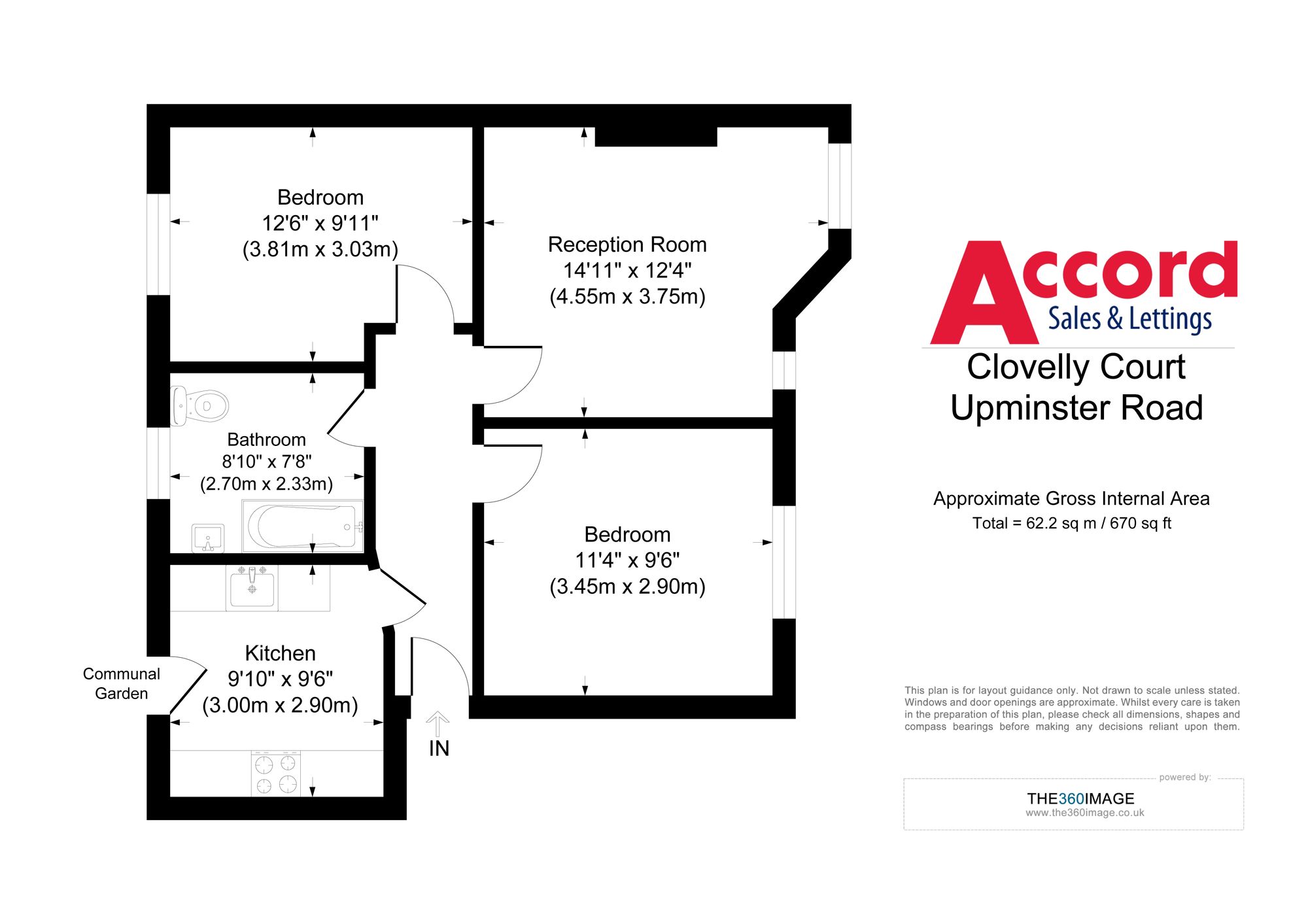 Flat 2, Clovelly Court Upminster Road, Hornchurch floorplan