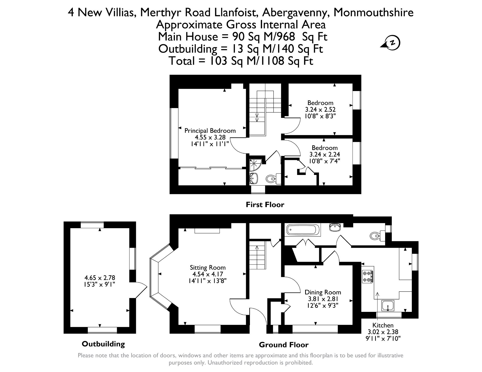 4 New Villas, Merthyr Road, Abergavenny floorplan