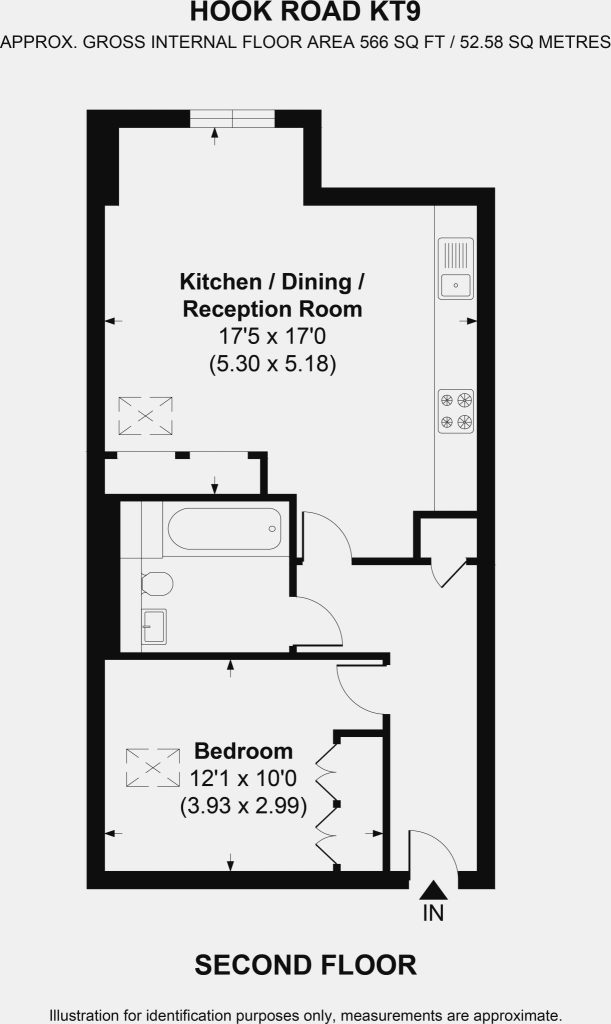Flat 6, Joshua court
268 Hook Road, Chessington floorplan