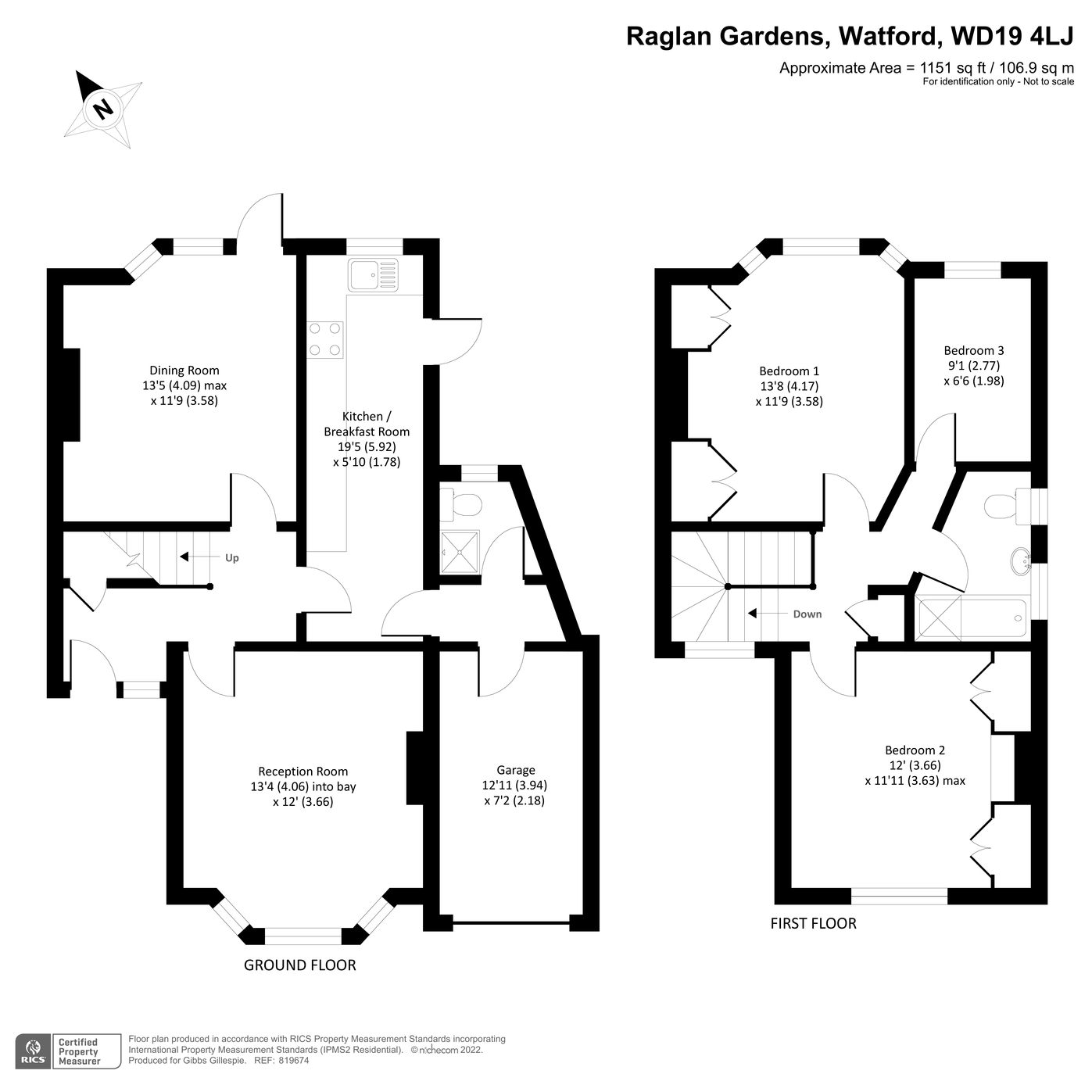 Raglan Gardens, Watford, Watford, Watford WD19, 3 bedroom semidetached