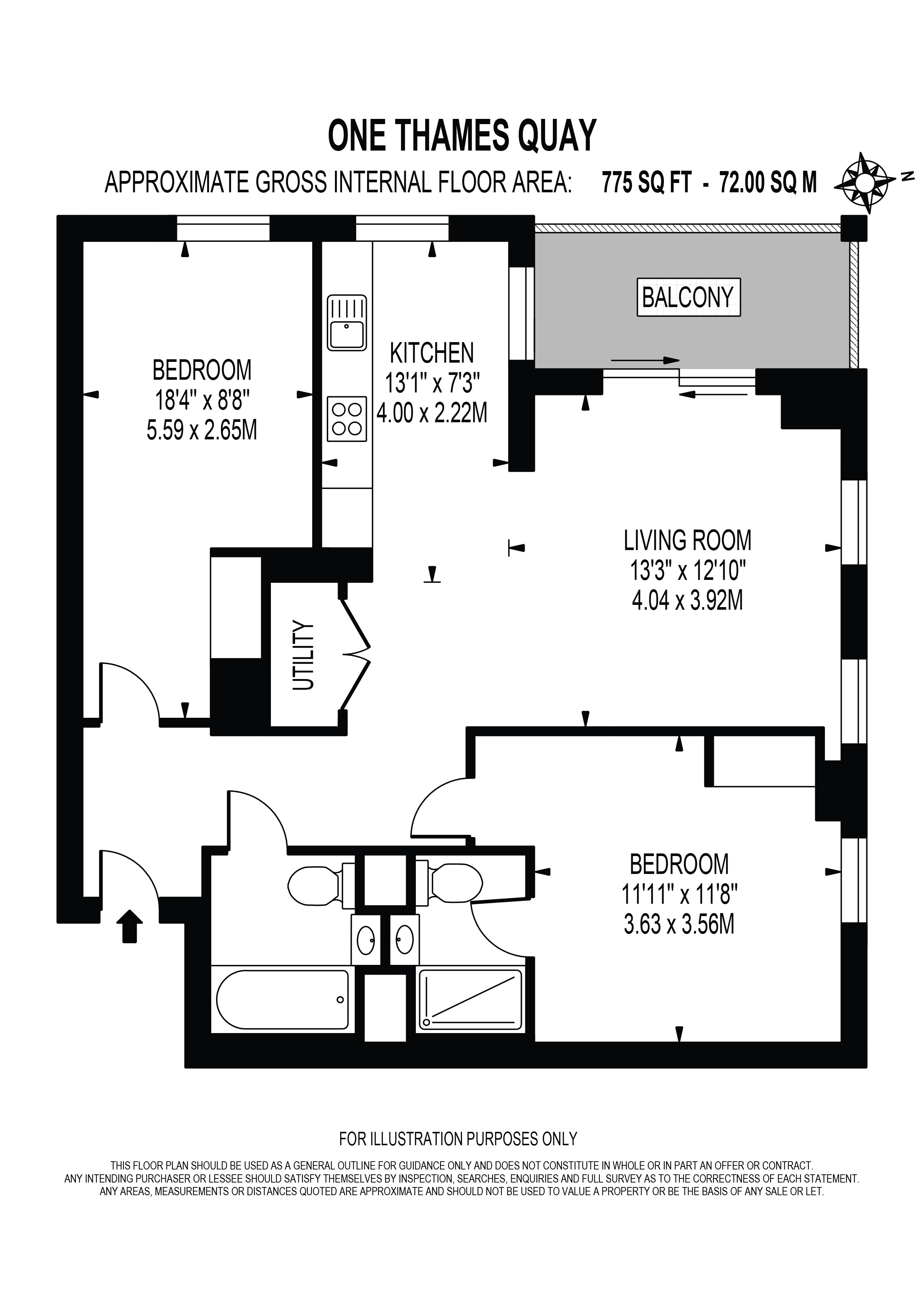 1506 One Thames Quay, 222 Marsh Wall, London floorplan