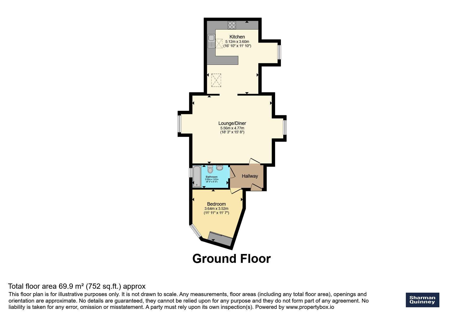 5, Grove Court, Milton Road, Peterborough floorplan
