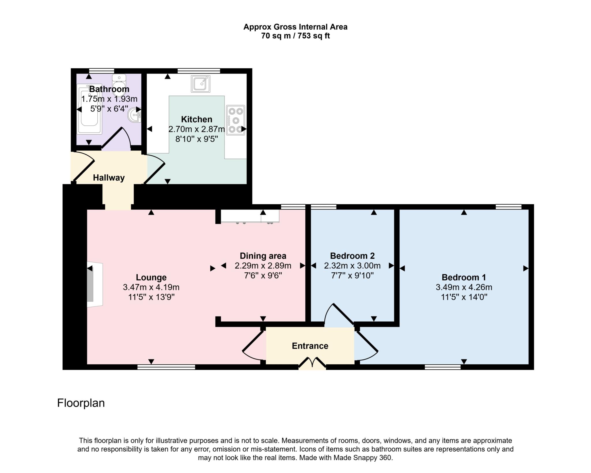 3, Geddes Village, Nairn floorplan
