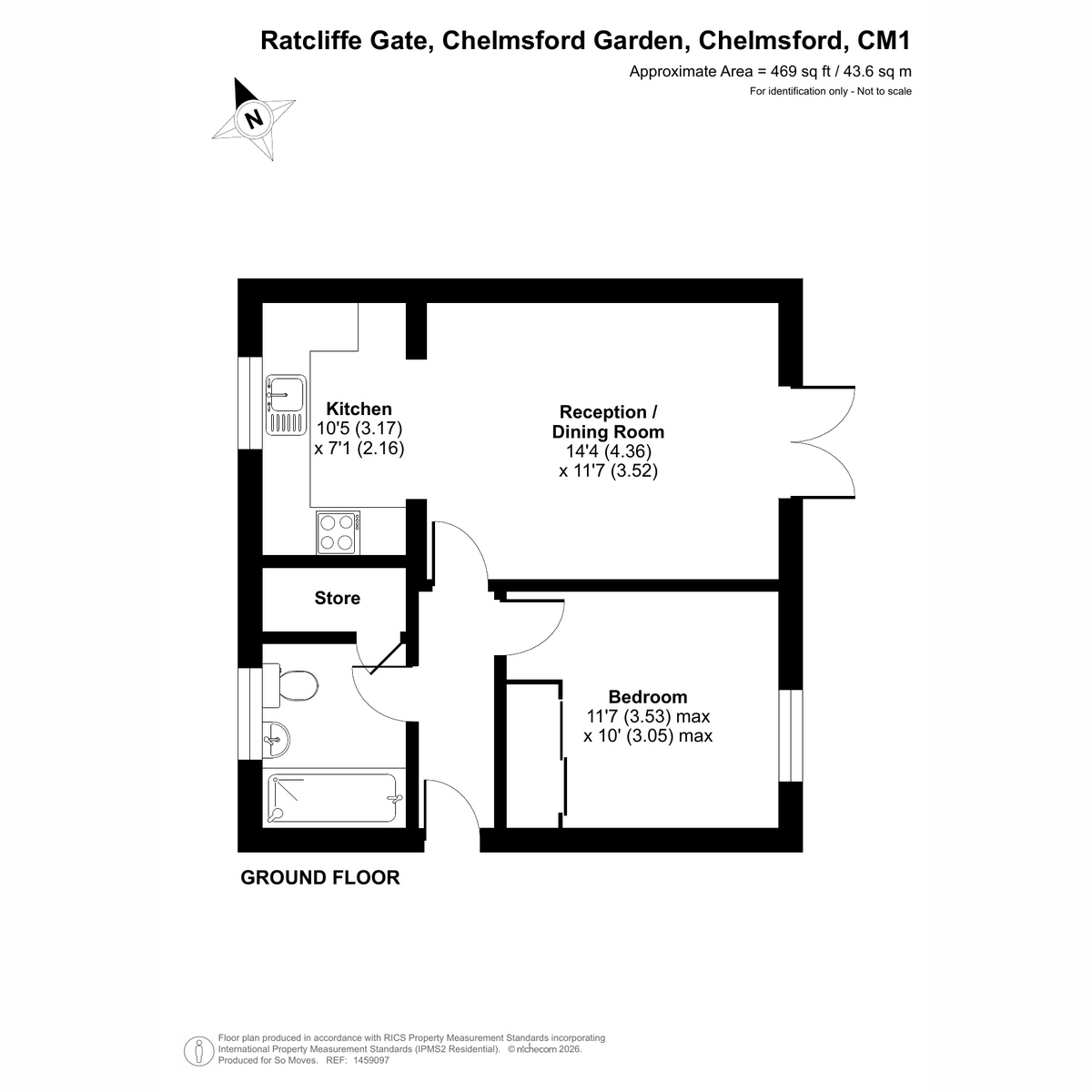 67, Ratcliffe Gate, Chelmsford floorplan