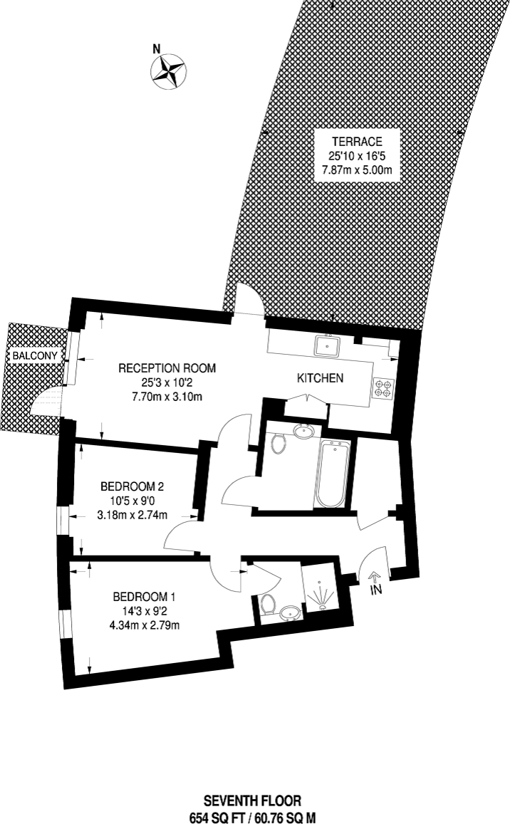 2 Bedrooms Flat to rent in Whitestone Way, Croydon, Surrey CR0