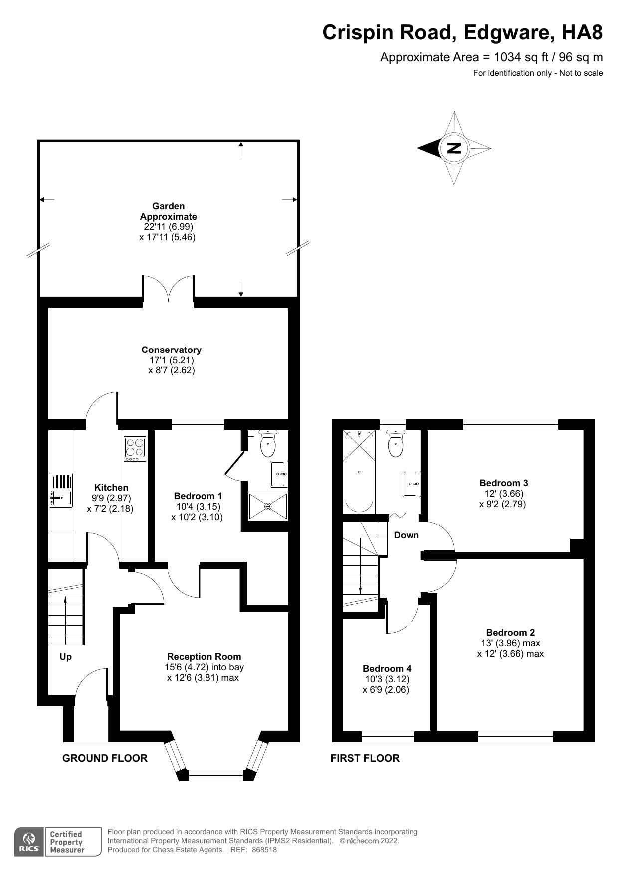 47 Crispin Road, 47 Crispin Road, Harrow HA8, 3 bedroom terraced house for sale 61916594