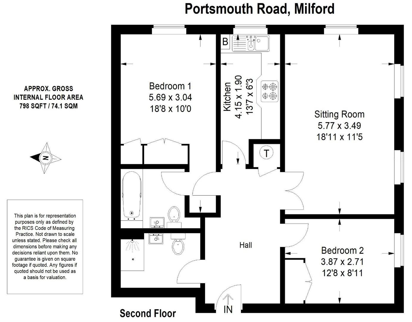 24 Milford House, Portsmouth Road, Godalming floorplan