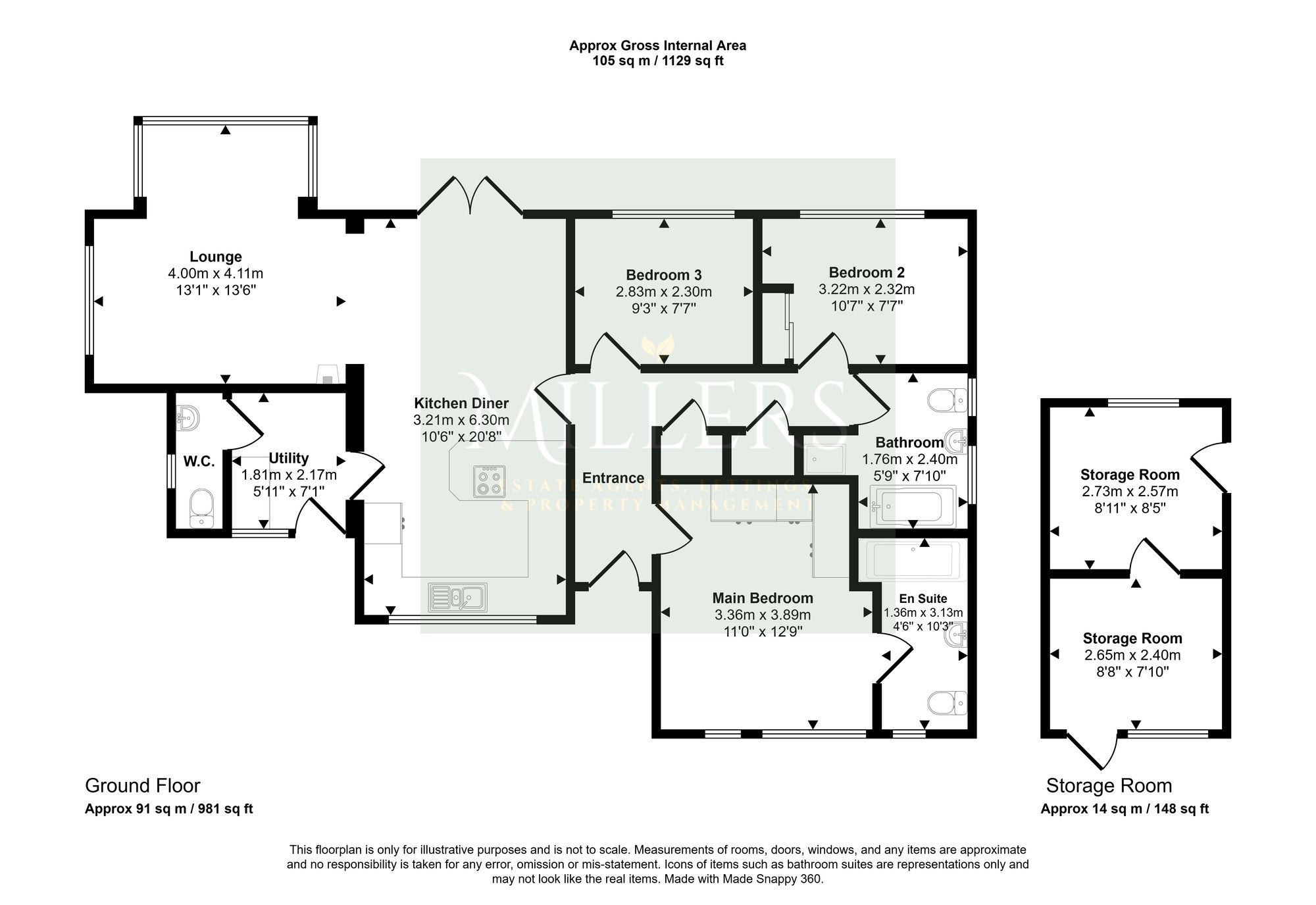 21 Caxton Park, Sheringham floorplan