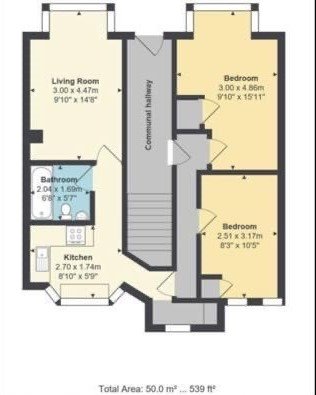 Flat 1, 26, Station Road West, Canterbury floorplan