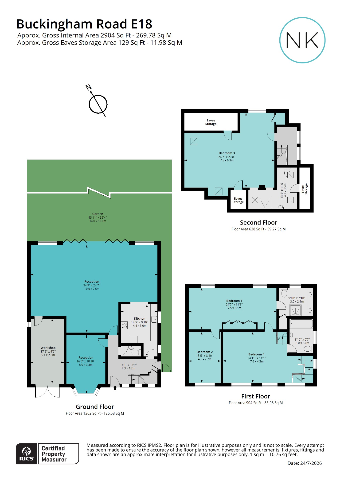 26 Buckingham Road, South Woodford, London floorplan