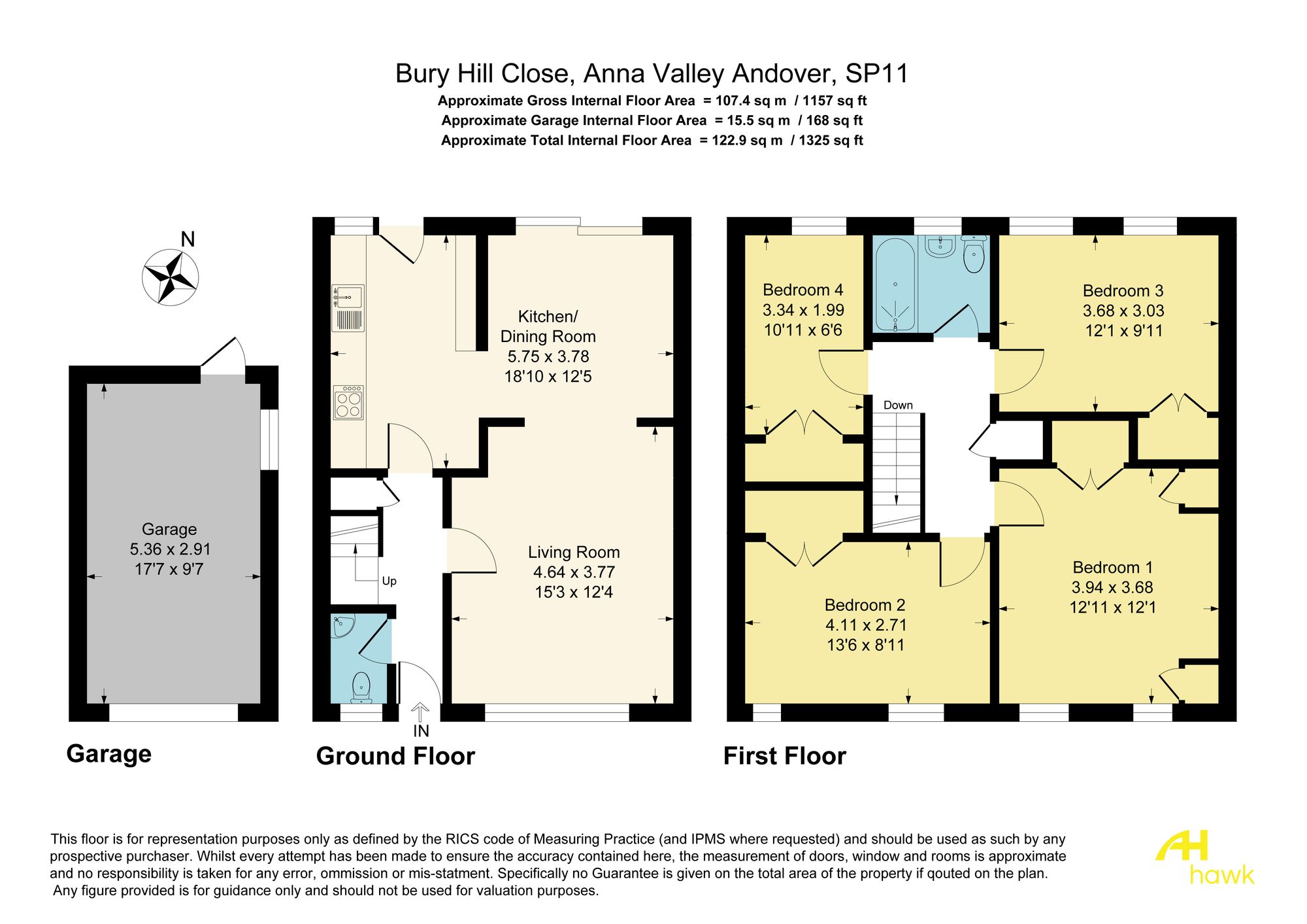 125 Bury Hill Close, Andover floorplan