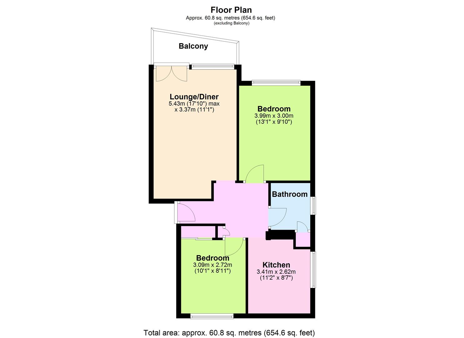56, Durrington Gardens, The Causeway, Worthing floorplan