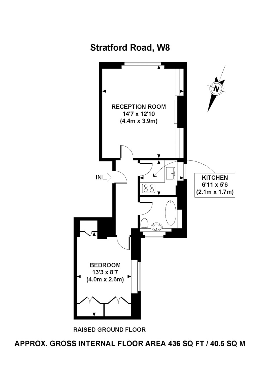 1 Bedrooms Flat to rent in Stratford Road, London W8