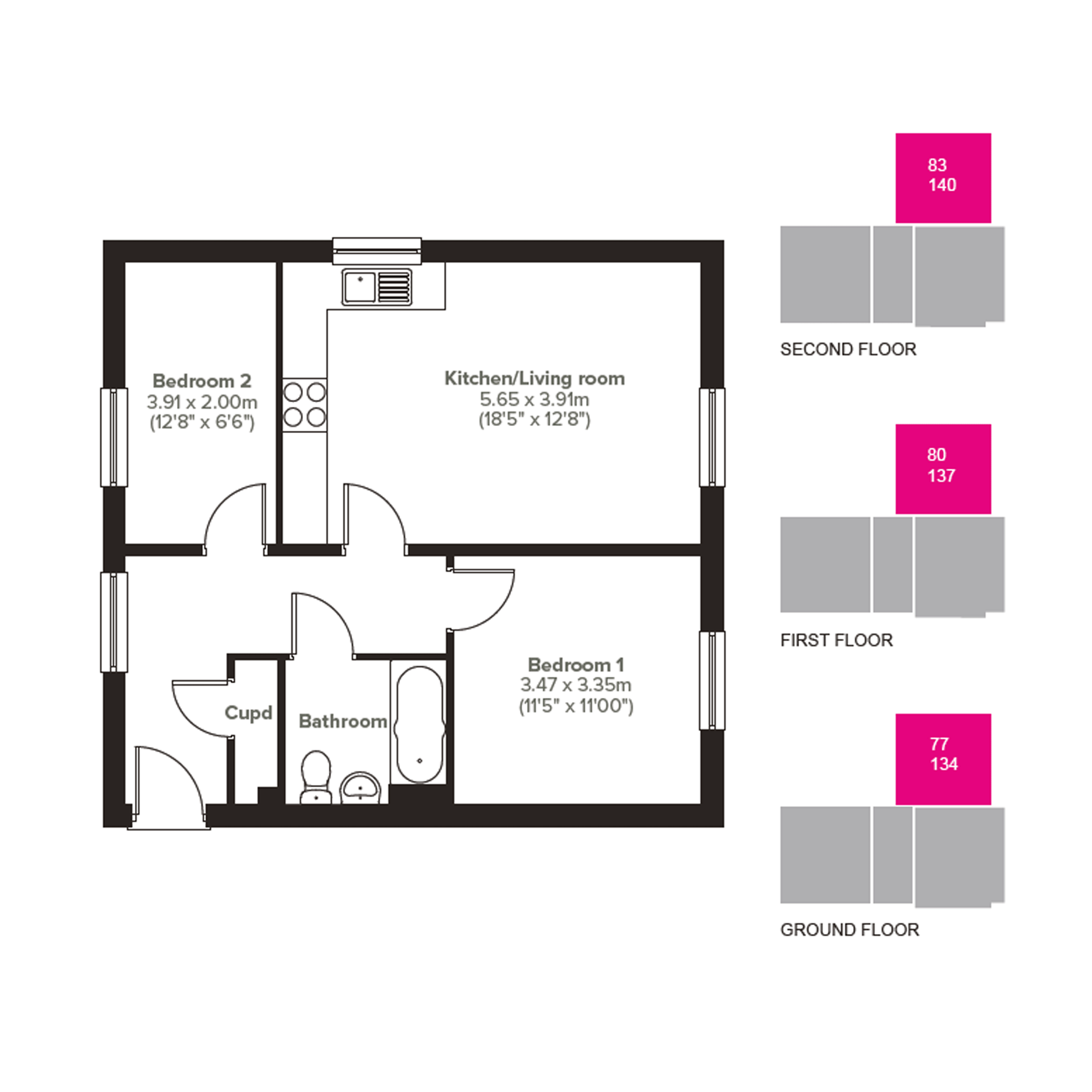 303, Bluebell Way, Whiteley floorplan