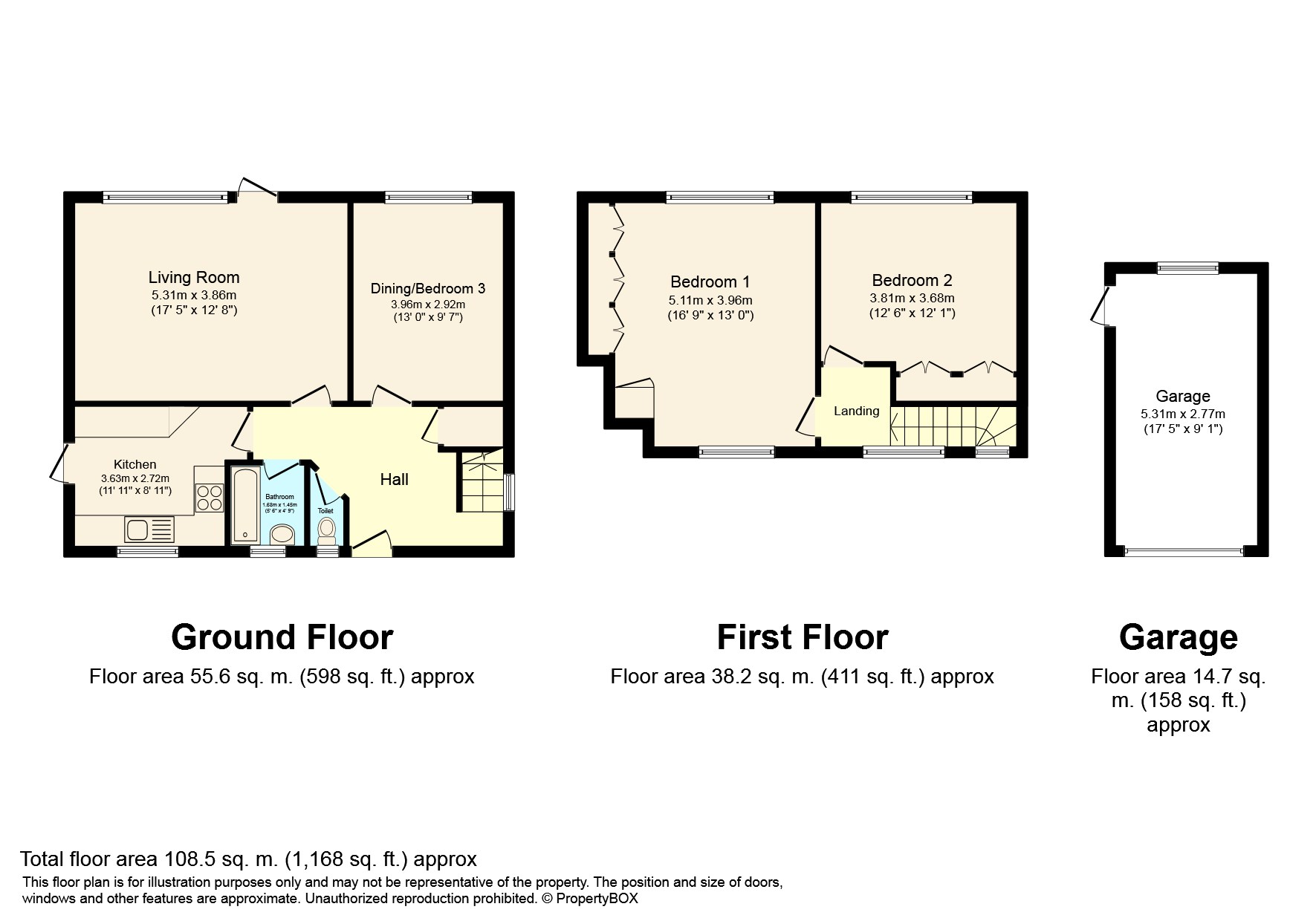 3 Bedrooms Detached house for sale in Cedar Close, Horsham RH12