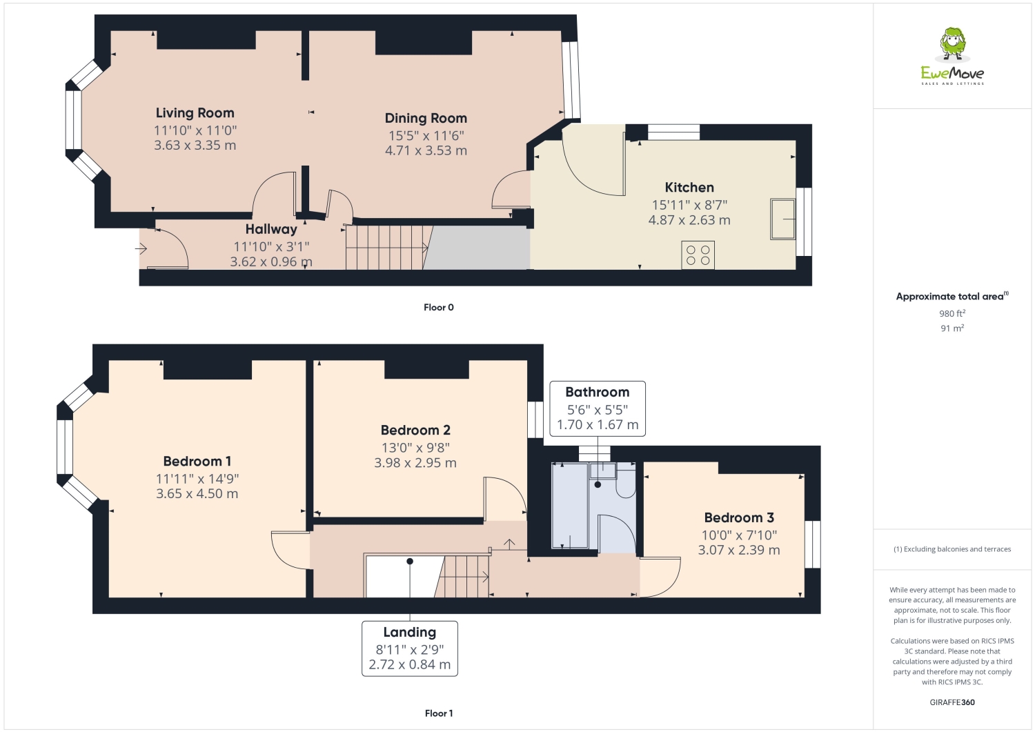 127, Derrington Avenue, Crewe floorplan