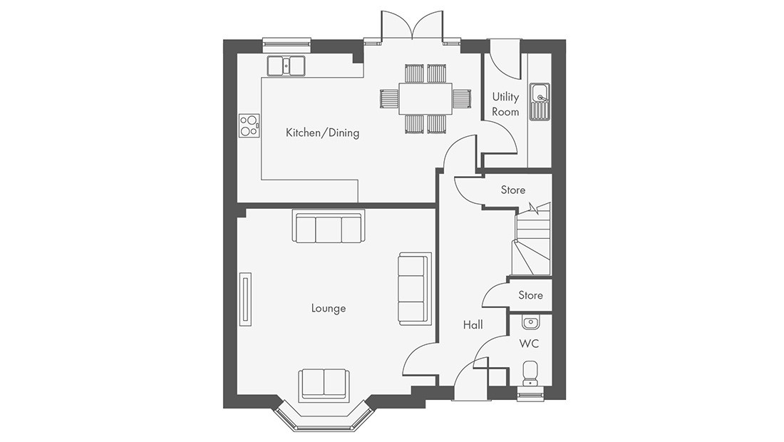 Plot 43 - The Leamington, Lindley Walk floorplan