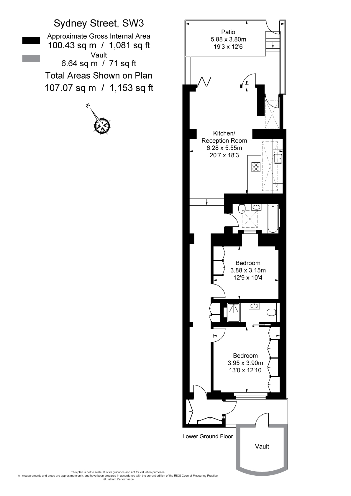 2 Bedrooms Flat to rent in Sydney Street, London SW3