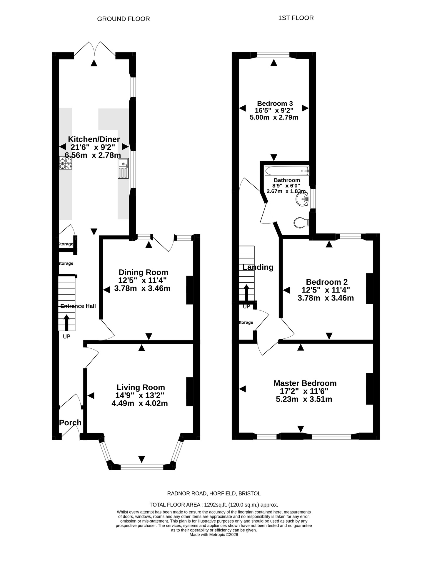 33 Radnor Road, Bristol floorplan